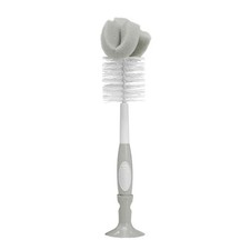 Baby Bottle Brush Set with Suction Cup Stand Sponge Scrubber and Nipple Cleaner