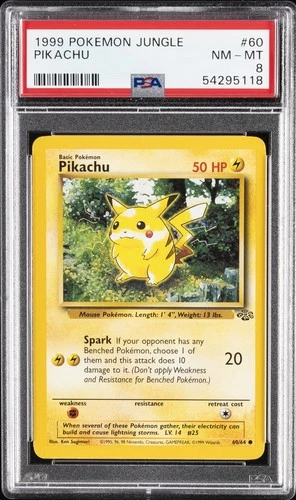 1999 POKEMON JUNGLE #60 PIKACHU PSA 8