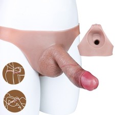 Wearable Hollow Penis Sleeve Extender for Men Delay Ejaculation Silicone Pants