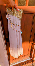 Vintage-Inspired Glamour: Handcrafted Sequined Belly Dance Skirt  