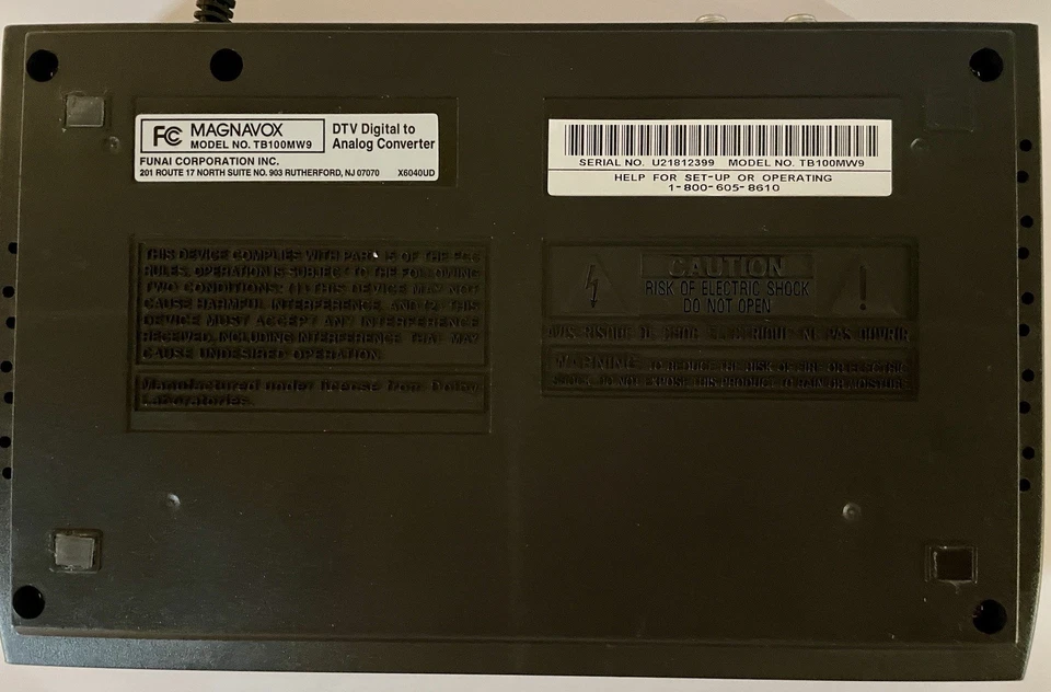 Magnavox TB100MW9 SDTV Converter Box ATSC Tuner , remote not included - Image 3 of 4