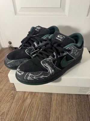 Nike SB Dunk Low Pro Black/Dark Green Skate Shoes US 9