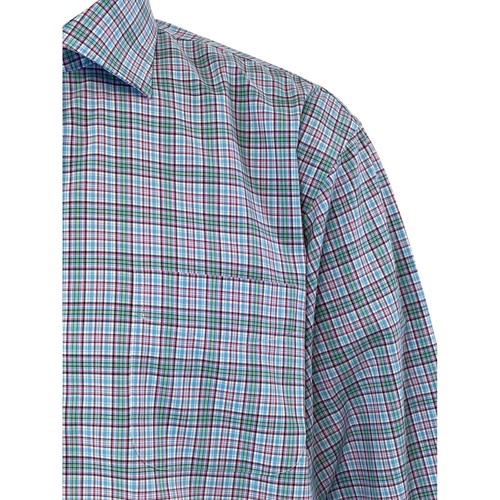Camisa de vestir Ralph Lauren para hombre 17,5 34/35 a cuadros calce clásico elástica sin hierro - Imagen 4 de 10