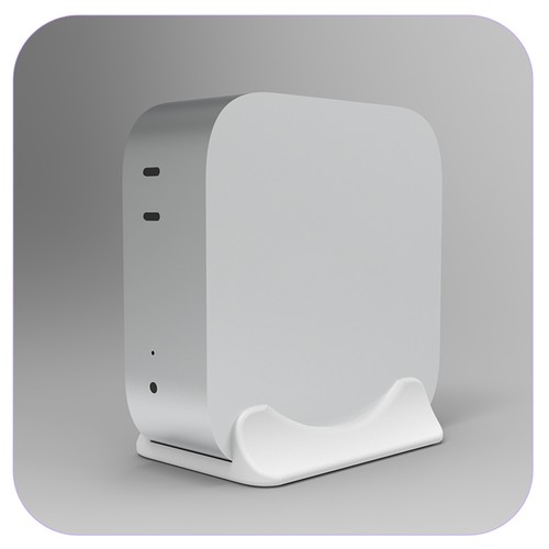 Vertical Stand for Mac Mini M4 Anti-Slip Computer Holder Multi-function Stand - Afbeelding 4 van 12
