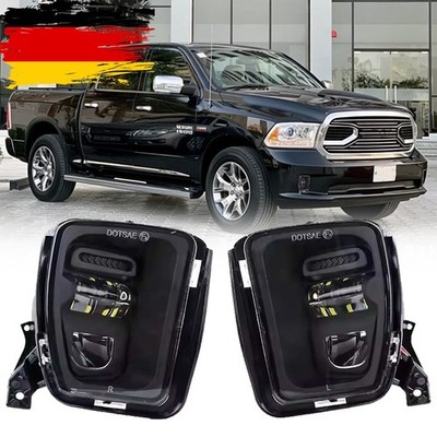 Für Dodge Ram 1500 2013-2018 Paar DOT LED Schwarz Stoßstange Nebelscheinwerfer
