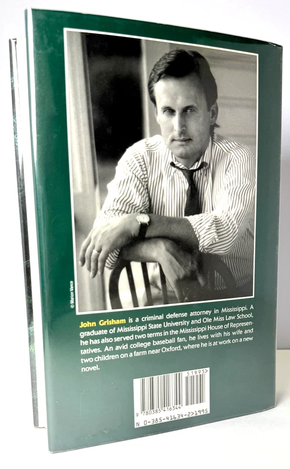 The Firm FLAT SIGNED by John Grisham 1991 HCDJ 2nd printing in Mylar, Very Good — 第 3/4 张图片