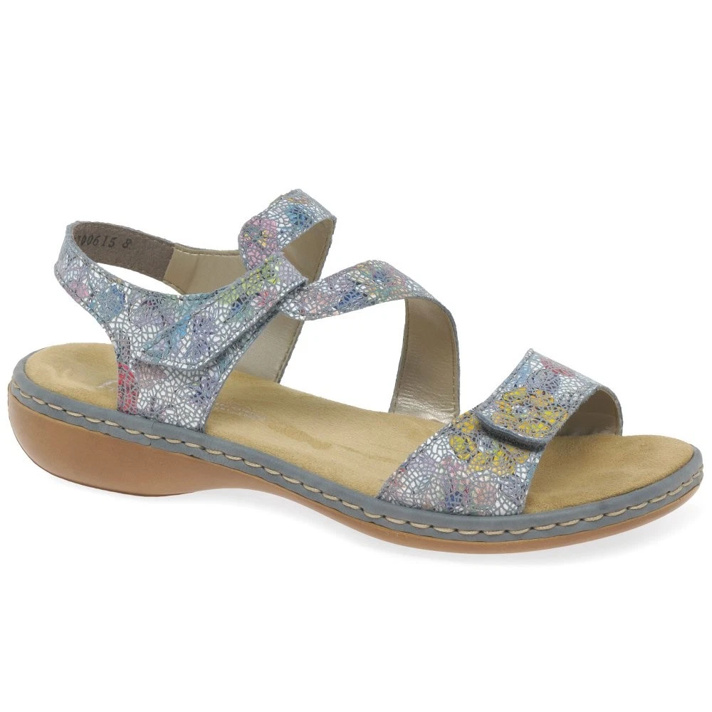 Rieker V9460, Sandalia Mujer, Blanco, 39 EU