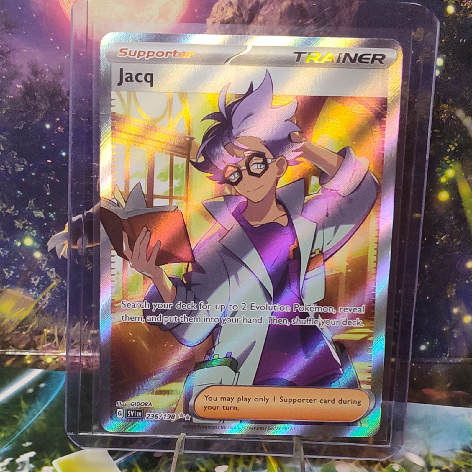 Jacq - 236/198, Pokémon TCG, Scarlet & Violet, Full Art Trainer, Near Mint⭐⭐
