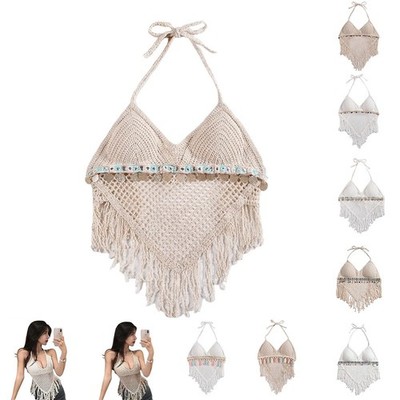 Ärmellose Strandtops Bohemia Tank Tops Strand Urlaub leichter Stoff