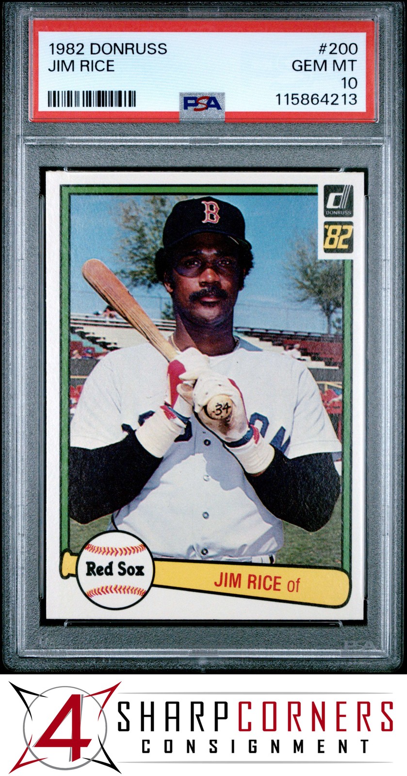 1982 DONRUSS #200 JIM RICE RED SOX HOF PSA 10
