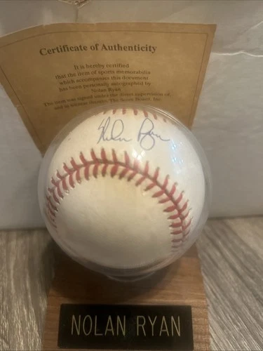 Nolan Ryan Autographed Signed Baseball Rawlings American League Official Ball