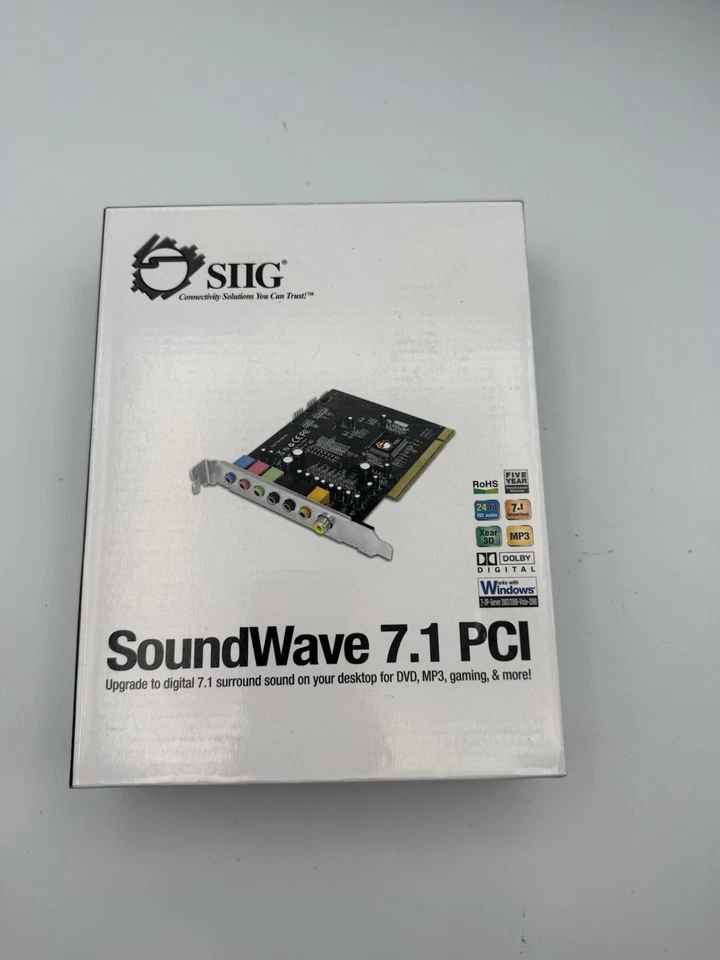 SIIG Sound Card  SoundWave Digital Surround 7.1 PCI NEW Open Box - Image 4 of 4