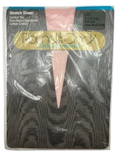 Round The Clock Pantyhose Size B Pink Lady Control Top Cotton Crotch Sheer