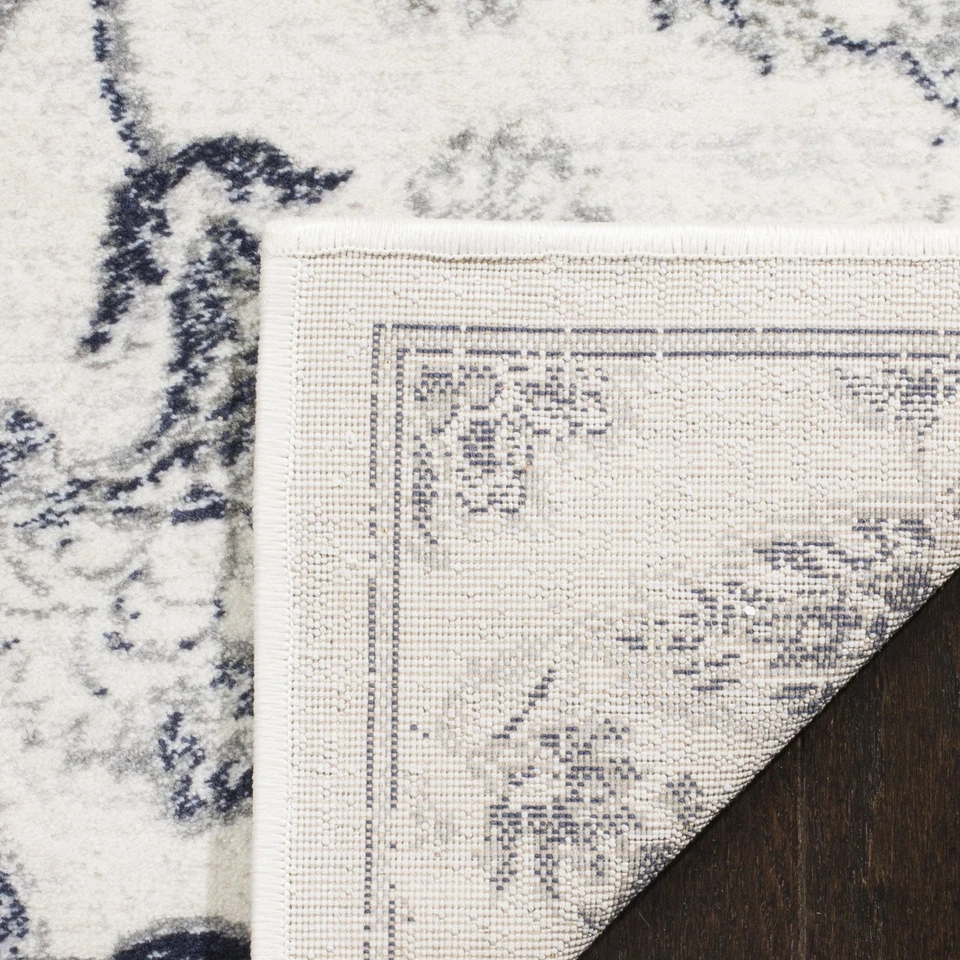 Tapete de área Carnegie Collection - 5'1" x 7'6", prata e cinza, vintage desgastado... - Imagem 2 de 4