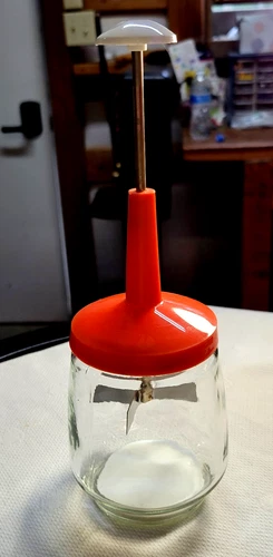Vintage 1970s Federal Housewares Rotating 10" FOOD NUT CHOPPER Orange