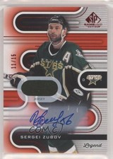 2022 Upper Deck SP Game Used Legends Red Jersey 11/15 Sergei Zubov Auto HOF 0fo5