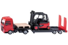 MAN TRUCK WITJ LINDE FORKLIFT + PALLET - 1:87 SCALE SIKU SUPER