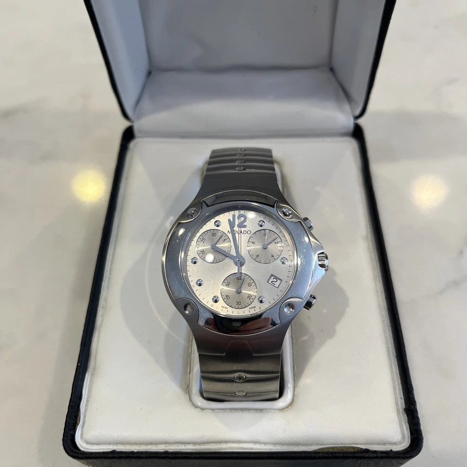 Мужские часы с хронографом Movado спортивное издание нержавеющая сталь модель No84.C5.1892  - Изображение 2 из 4