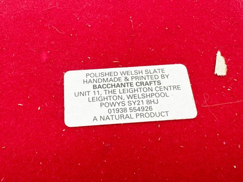 WELSH SLATE COASTER PLAQUE PHEASANT DESIGN HANDMADE BACCHANTE CRAFTS WALES - Picture 5 of 6