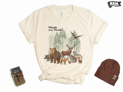 Forest Friends T-Shirt - Unisex Bella Canvas Tee Adventure Camping Hiking
