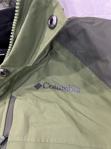 Men’s Columbia Jacket Green Medium Omni-Tech Waterproof - Picture 9 of 24