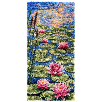 #ad Herrschners® Water Lilies Latch Hook Kit $99.99
