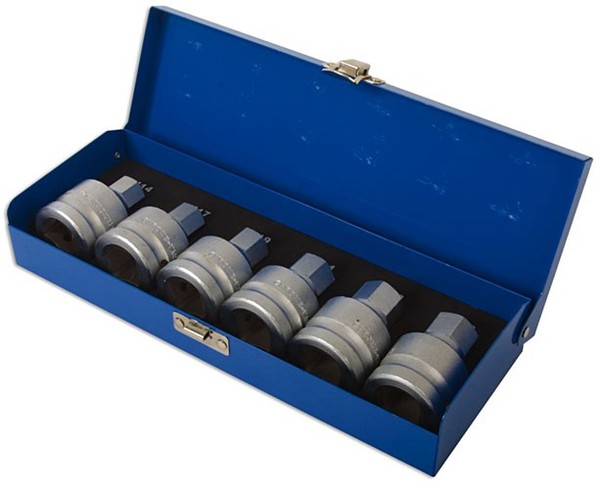 "Laser Werkzeuge Sechskant Stecknuss Bit Set 3/4\"D 6St 3814"-image