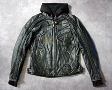 Harley Davidson Women's Pacer Leather Jacket Hoodie 3in1 Racing Cat M 97124-13vw