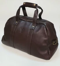 Links and kings Dark Brown Leather Duffle Bag