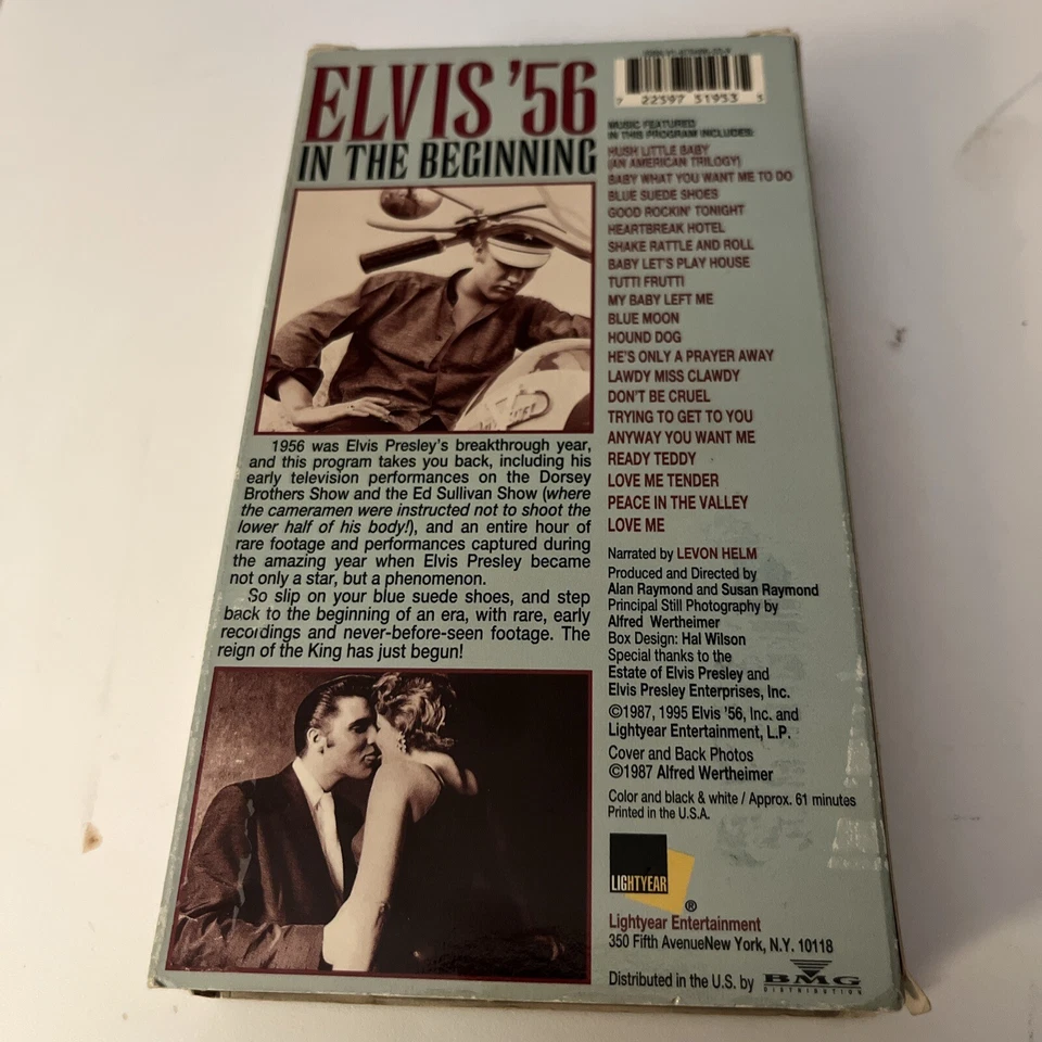 Elvis' 56  In The Beginning  (VHS, 1995) 61 Minutes Run Time. - Image 3 of 4