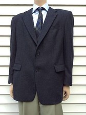 Burberrys' Mens Gray Two Button Single Vent 100 New Wool Blazer 42R