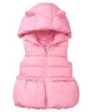 GYMBOREE ICE DANCER PINK SPARKLE HOODED PUFFER VEST 6 12 12 18 2 3 5 NWT