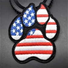 American Flag Paw Patch US USA Morale Embroidered - Iron On/Sew On