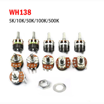 WH138 Adjustable Linear Rotary Potentiometer with Switch 5K/10K/50K/100K/500K