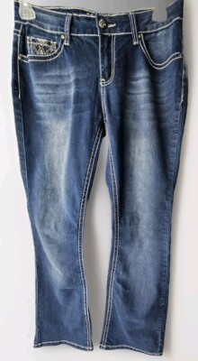YON専用 Love Indigo Premium Women's 8 Jeans, Flap Embroidered Pocket Wash