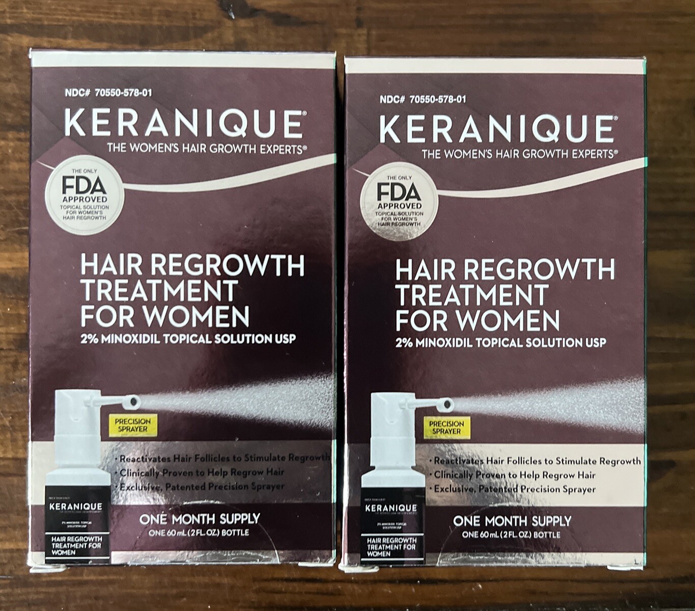 2 Lot Keranique Hair Regrowth Treatment Precision Sprayer 2