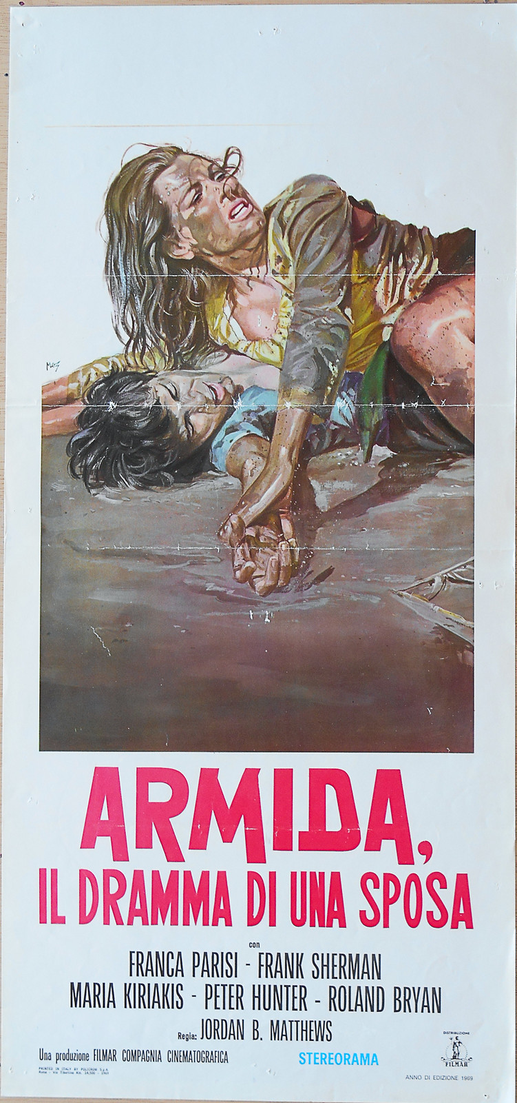 Locandina originale film Armida, il dramma di una sposa (1970) - Regia di Bruno Mattei