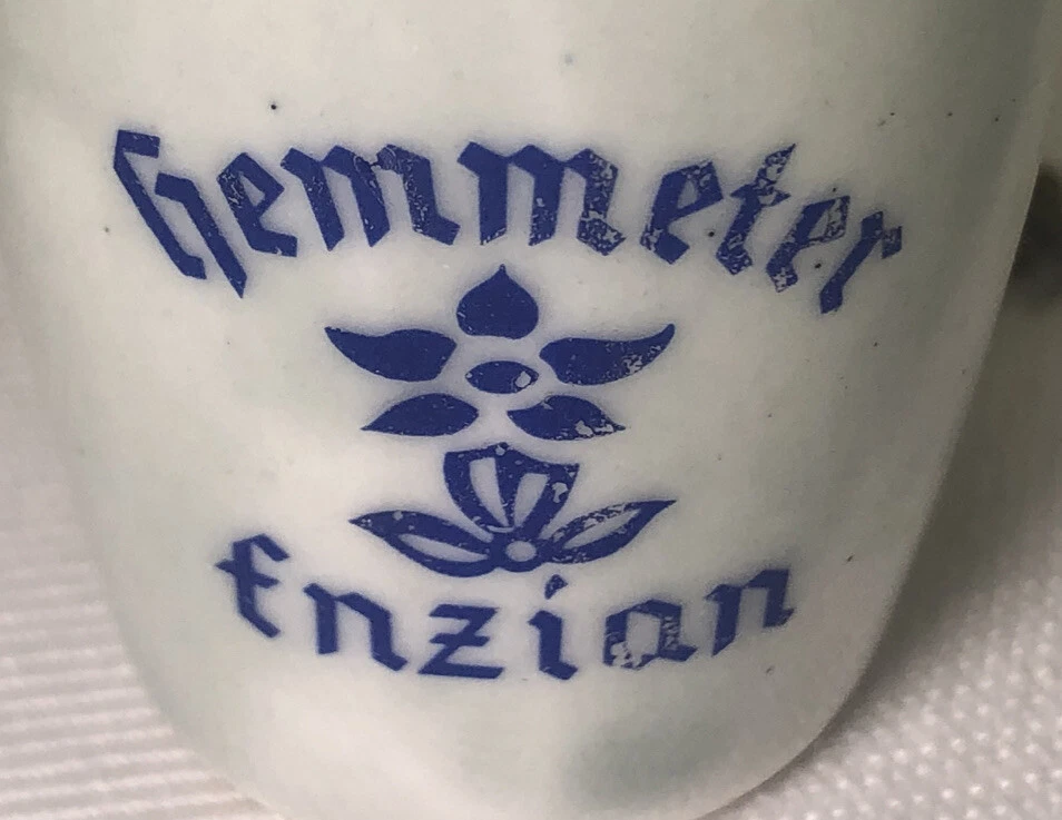 "Jarra de cerámica alemana con vaso de chupito Hemmeter Enzian Munich 7"""  Foto 4 de 4