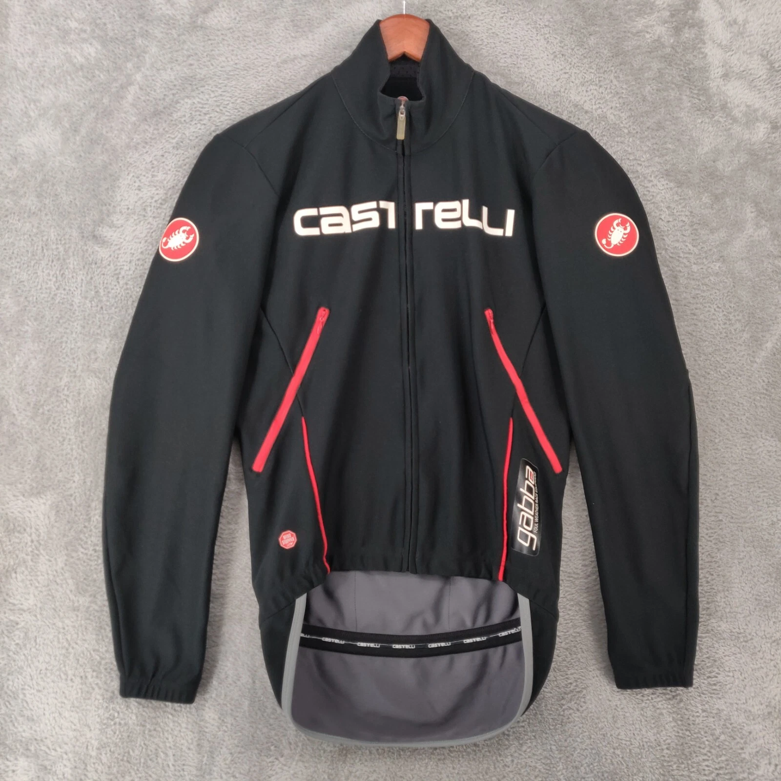 castelli rosso corsa windstopper cycling long sleeve jacket