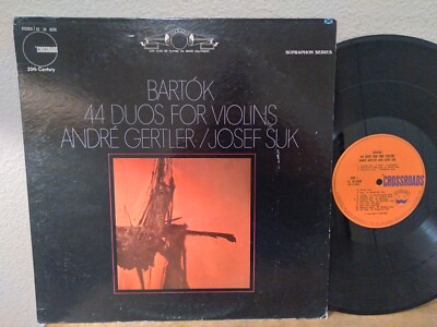 BARTOK: Andre Gertler Josef Suk 44 Duos for Two Violins LP NM- Crossroads Stereo