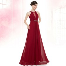 UK - Formal Dress Women's Chiffon Maxi Long Evening Party Gown size 12