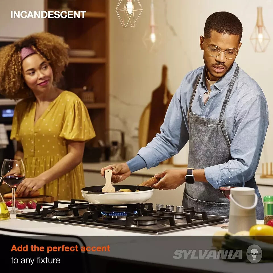 SYLVANIA Double Life Incandescent Light Bulb, B10, 15W, Candelabra Base