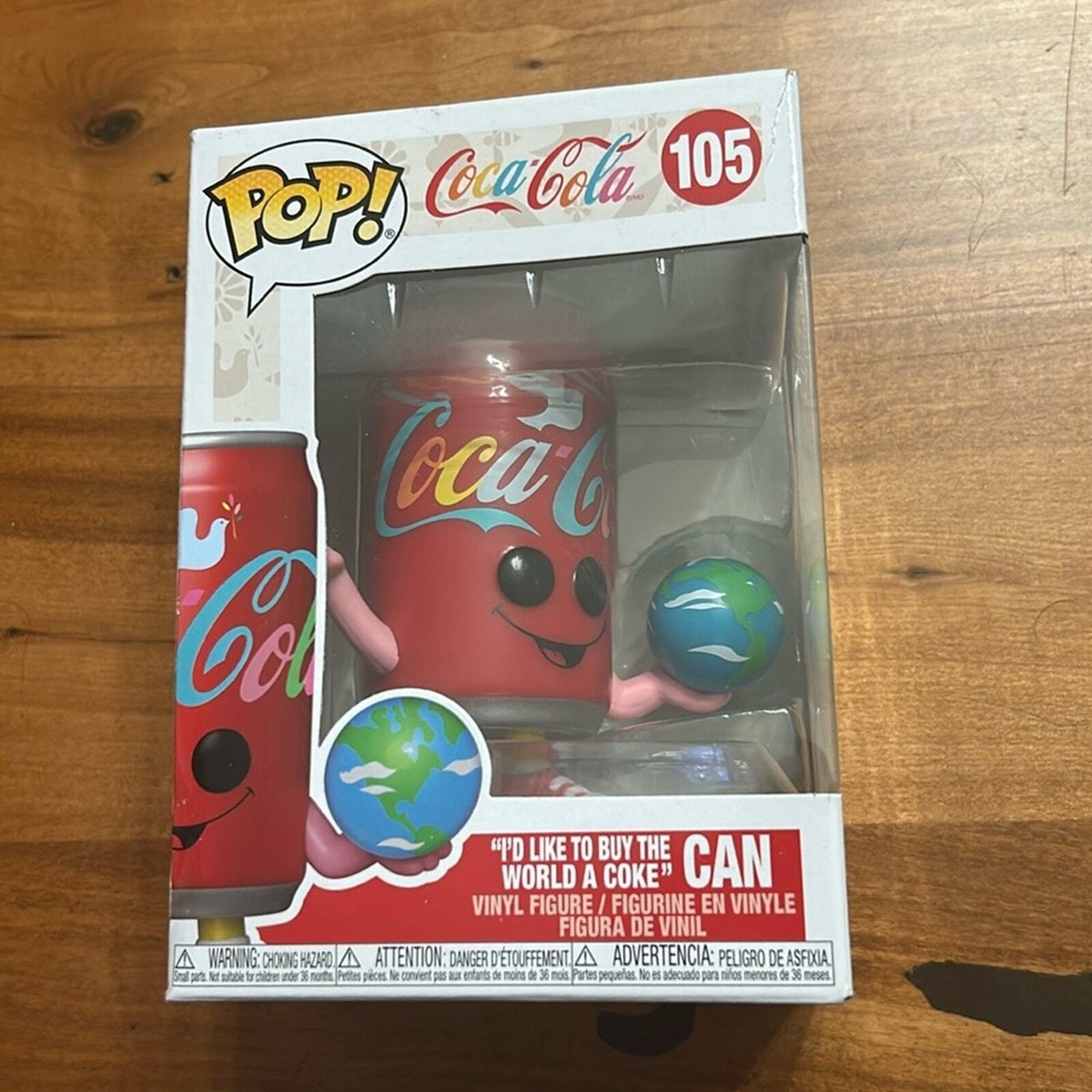 NIB Coca Cola Can I'd Like to Buy The World a Coke 105 Pop Funko
