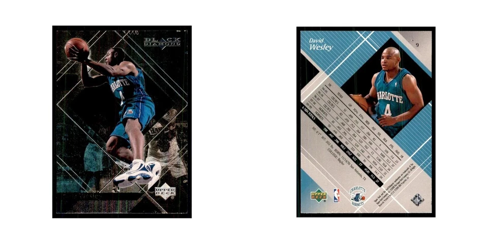 1999 Upper Deck Black Diamond David Wesley Hornets #9 - Image 3 of 3