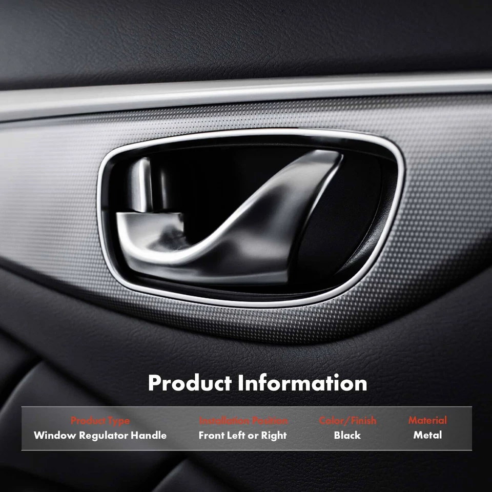 Manija reguladora de ventana frontal negra para Peterbilt 377 330 385 379 378 320 Foto 2 de 4