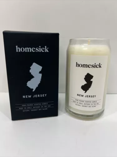 Homesick Premium Scented Candle, New Jersey - Scents of Candy Apple, Cranberry