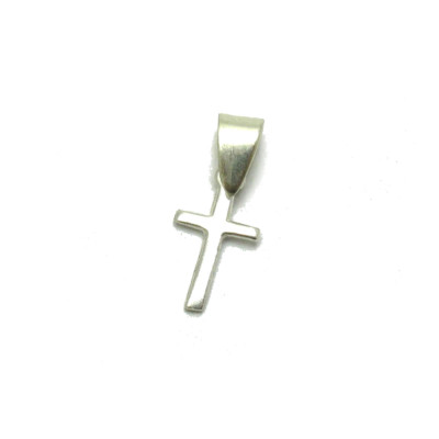 Plain Genuine Sterling Silver Pendant Charm Solid 925 Small Cross ...