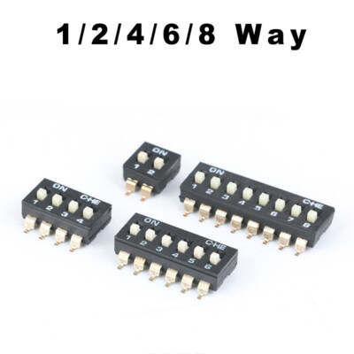 SMD DIL DIP Switch 2.54mm 1/2/4/6/8 Way Position for PCB Breadboard Raspberry PI