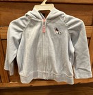 Adorable Velour Hoodie w/Dog & Bone Zipper Pull By Gymboree Baby Blue 12-18 Mos. — photo 1