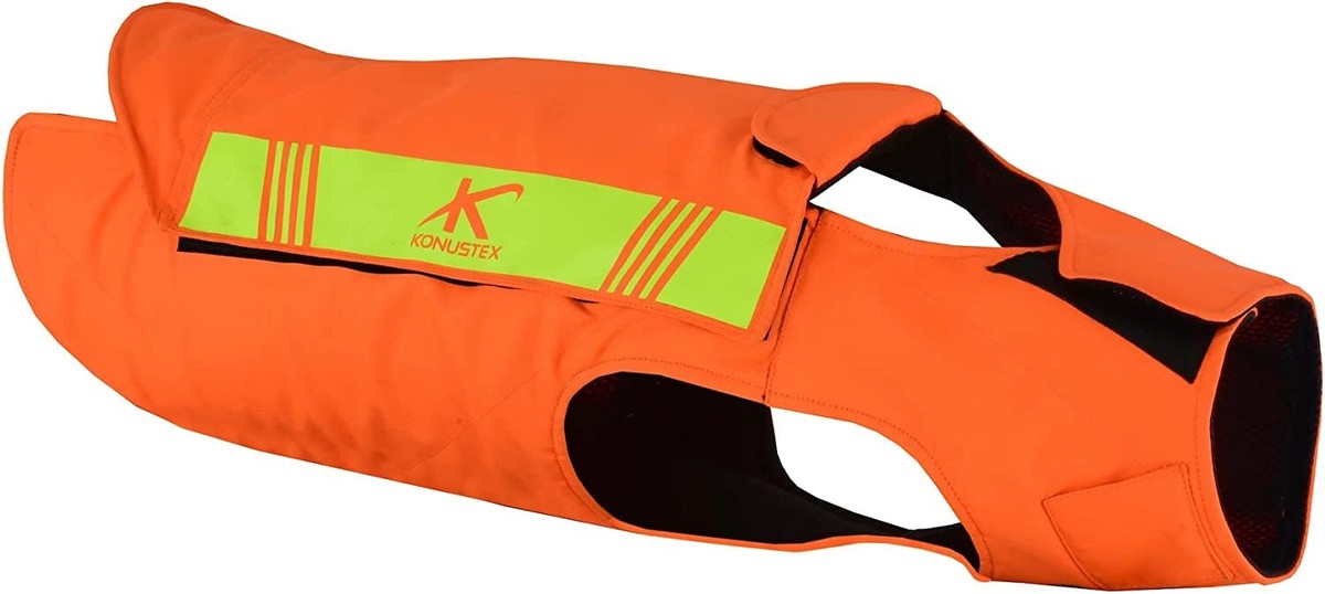 Gilet Protettivo Per Cani Konustex - Alta Visibilità Arancione | Antiabrasione E Resistente Agli Urti - Foto 5